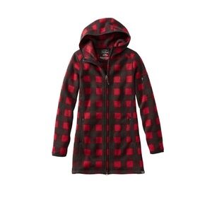 LIKE NEW L.L. Bean Buffalo plaid sweater fleece jacket